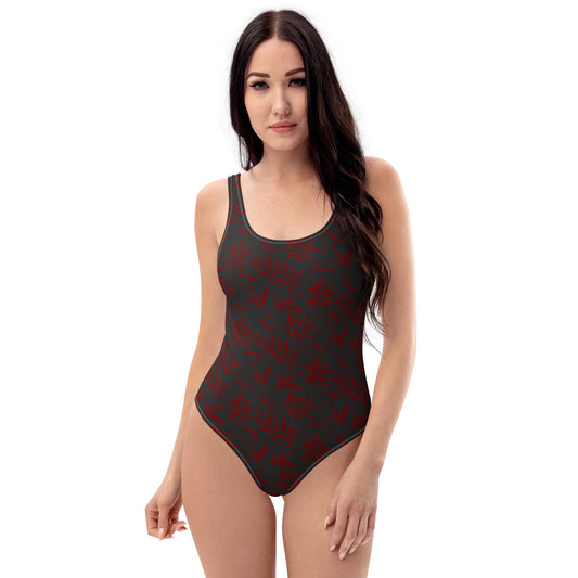 Floral Pattern One-Piece Swimsuit