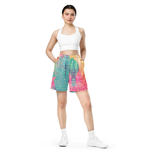 Colorful Mandala Pattern Unisex mesh shorts