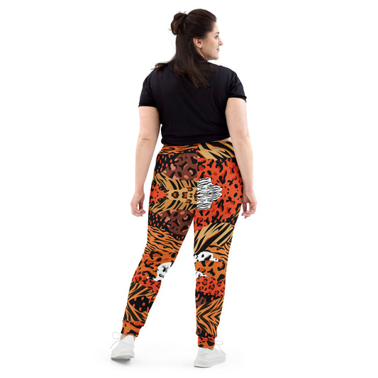 Multi Pattern Leopard Print Women's Joggers