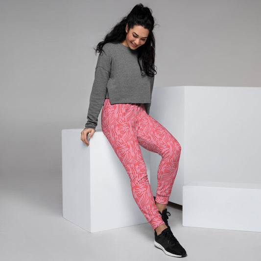 Pink Abstract Pattern Women's Joggers