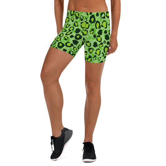 Green Leopard Pattern Shorts