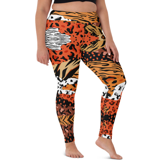 Multi Pattern leopard Print Yoga Leggings