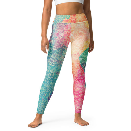 Colorful Mandala Pattern Yoga Leggings